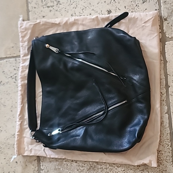 Rebecca Minkoff Moto Hobo/Crossbody in Black Leather - Picture 10 of 11